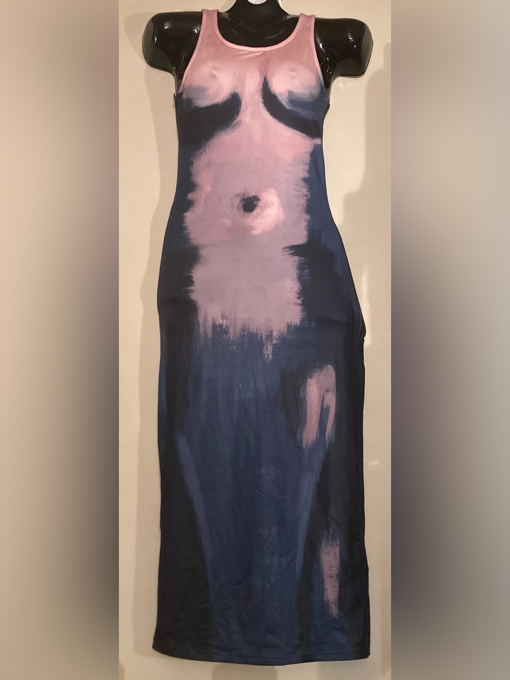 SHEIN Artistic Nude Sleeveless Dress